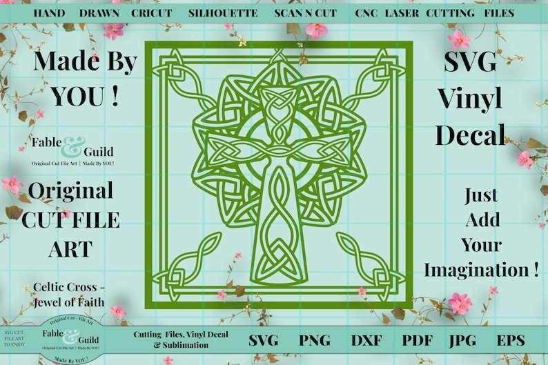 Christian Celtic Cross SVG Cut File for Cricut High Quality Perfect for your Design