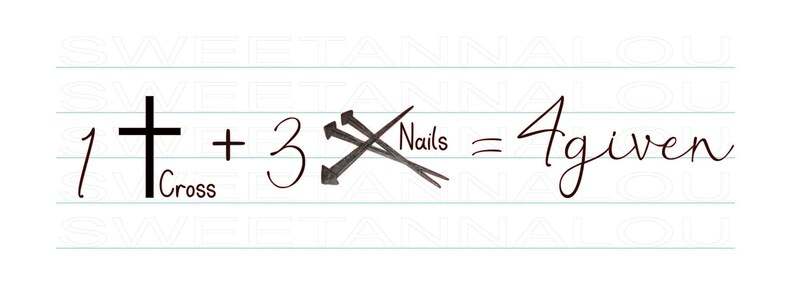 1Cross + 3Nails = 4given PNG & SVG High Quality Perfect for your Design