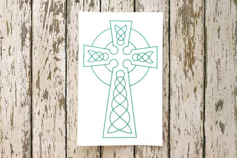 Celtic Cross Single Line SKETCH SVG Design High Quality Perfect for your Design