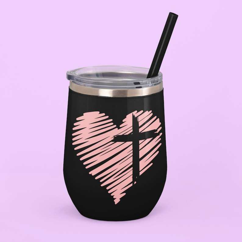 Heart and Cross PNG High Quality Perfect for your Design