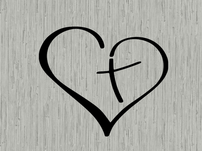 Heart cross svg Free