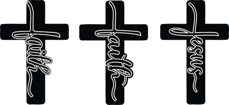 FAITH CROSS SVG, Distressed Faith Cross Svg, Faith Sunflower Cross Svg, Faith Cross Clipart#3