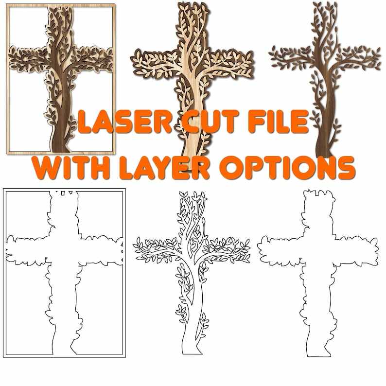 Tree of life cross SVG. cross models with layer options. cross svg#4
