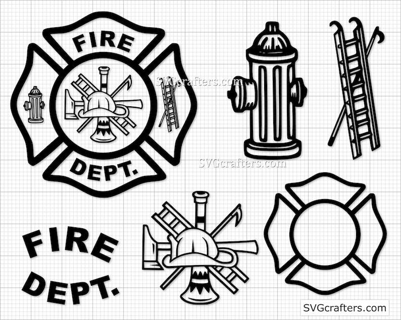Fire Dept svg, Firefighter svg, Maltese Cross svg, fireman svg, fire department svg, fire fighter svg#4