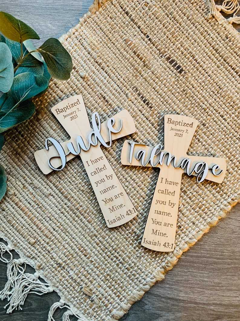 Baptism Cross Keepsake SVG - Kids Baptism SVG - Baptism Favors - Baptism Gift - Baby Baptism - Baptism - Baptism Favor - Laser Ready File Creativity and Fun Digital Download 