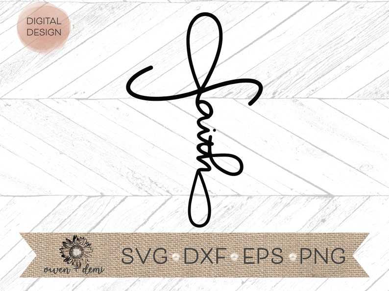 Faith svg - Faith Cross svg Faith cut file - Cricut cut file - Silhouette cut file - Cross svg#1