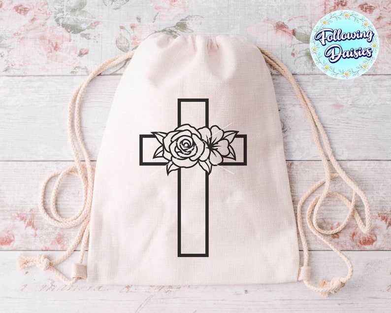 CROSS SVG With Flowers#4