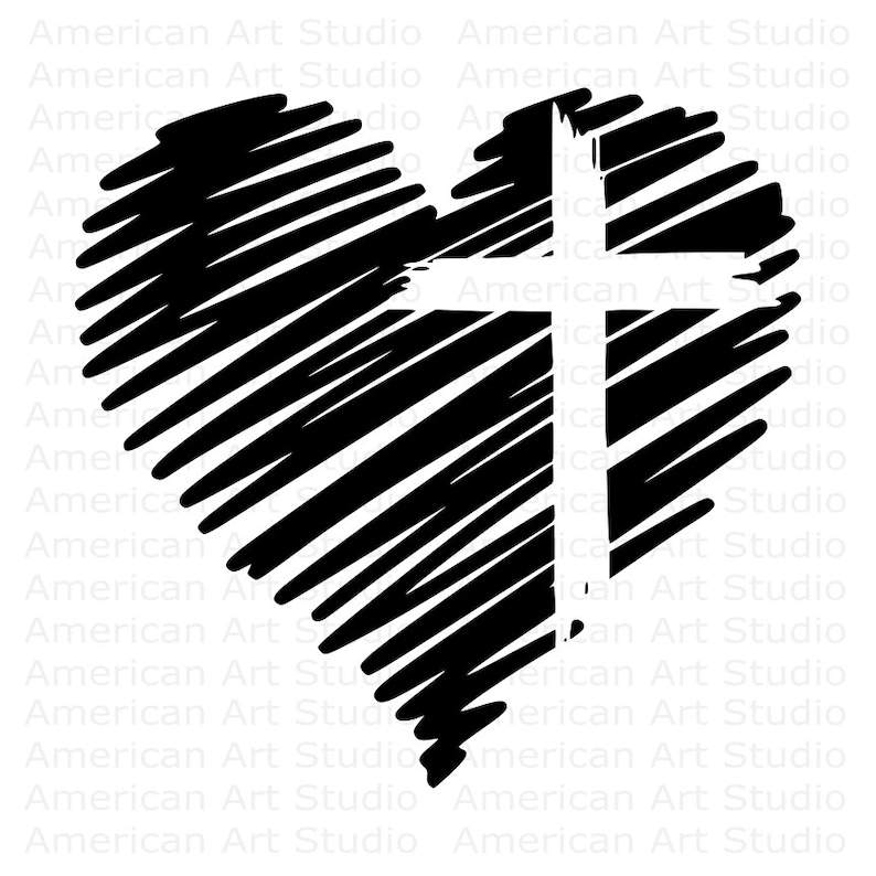 Heart and Cross PNG#3