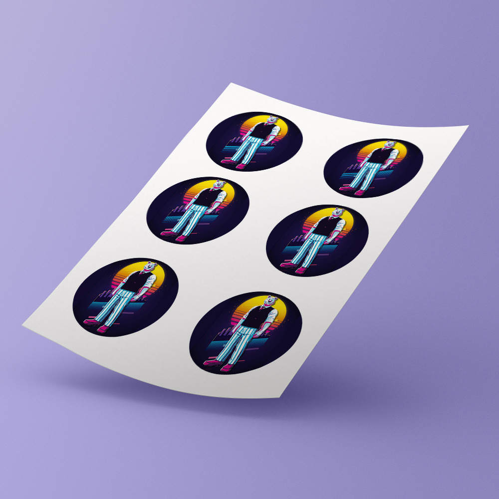 Beastars Round Stickers Riz 80s retro Decorative Stickers