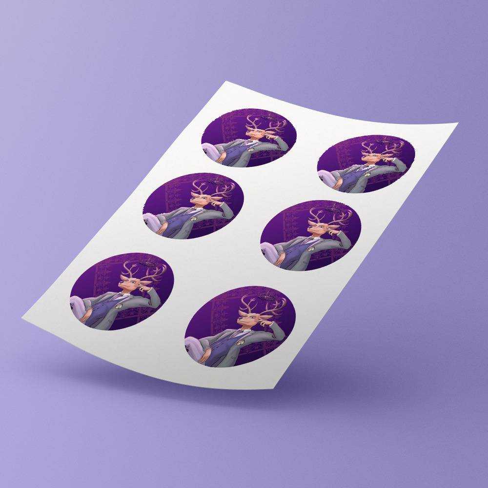 Beastars Round Stickers Louis the King Decorative Stickers