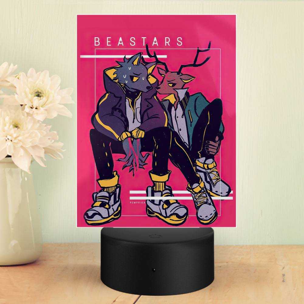 Beastars Lamp Legoshi and Louis by Beastars Lamp with Plastic Base
