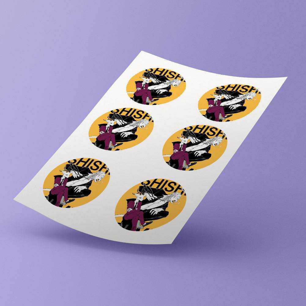 Beastars Round Stickers Louis and Ibuki Decorative Stickers