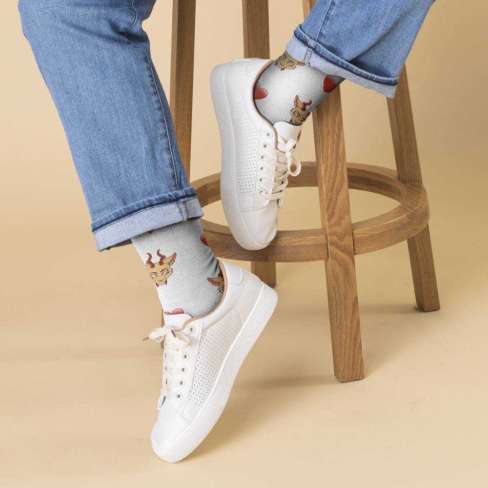 Beastars Socks Custom Photo Socks Heart Socks White
