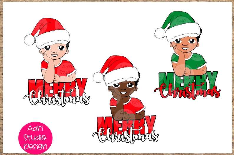 Cute Santa Hat Svg, Santa Stop Here | Santa Hat SVG PNG Kinky Natural Hair Afro Christmas Cutting File for Cricut#1