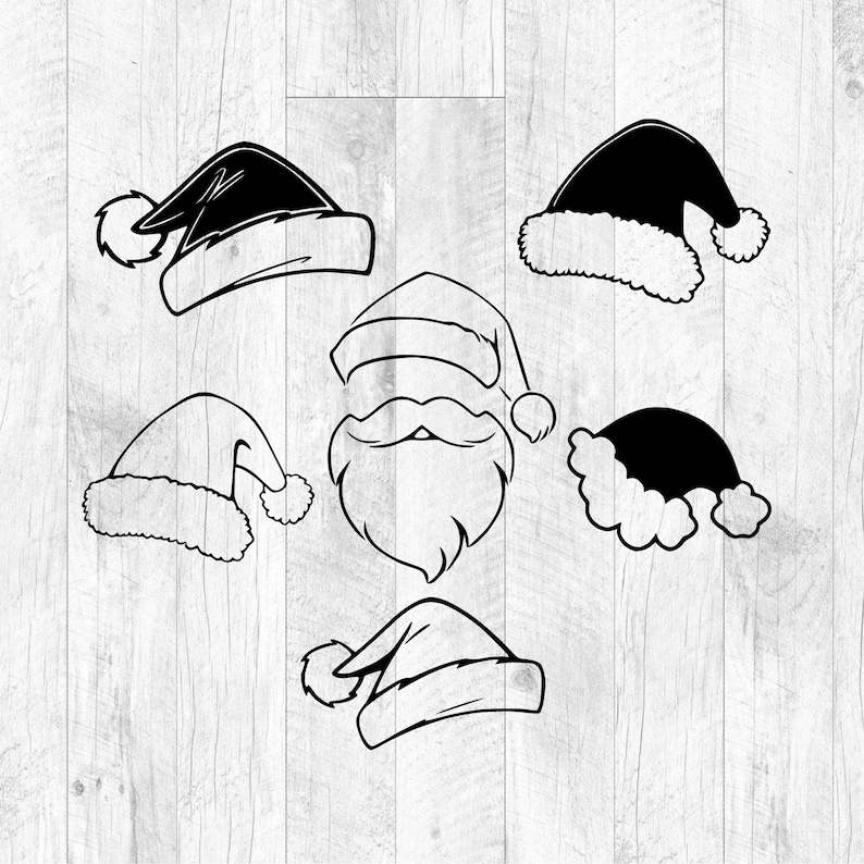 Simple Santa Hat Svg, Santa Hat svg | Santa Svg Bundle | Christmas Svg#1