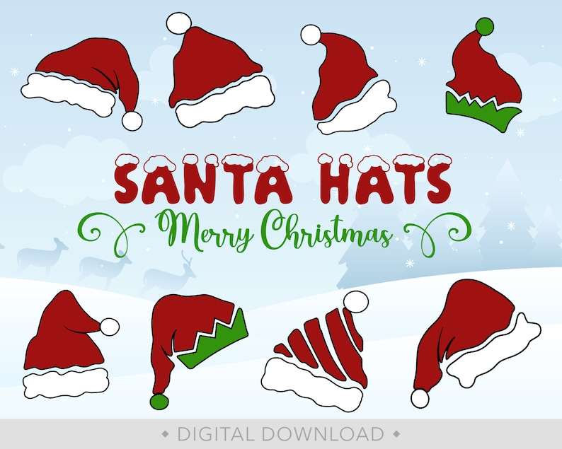 Simple Santa Hat Svg, Santa Hat Svg | Elf Hat Svg | Christmas Hat Svg#1