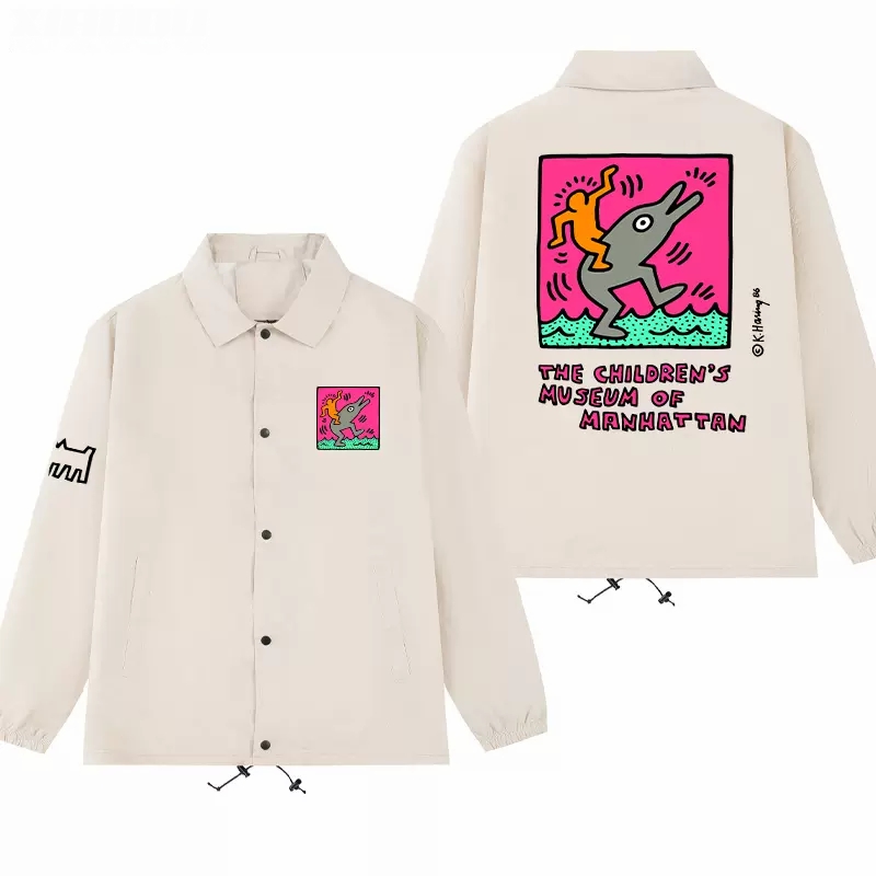 Keith Haring Jackets, Knokke 87 Jacket Riding A Dolphin Jacket | keith ...