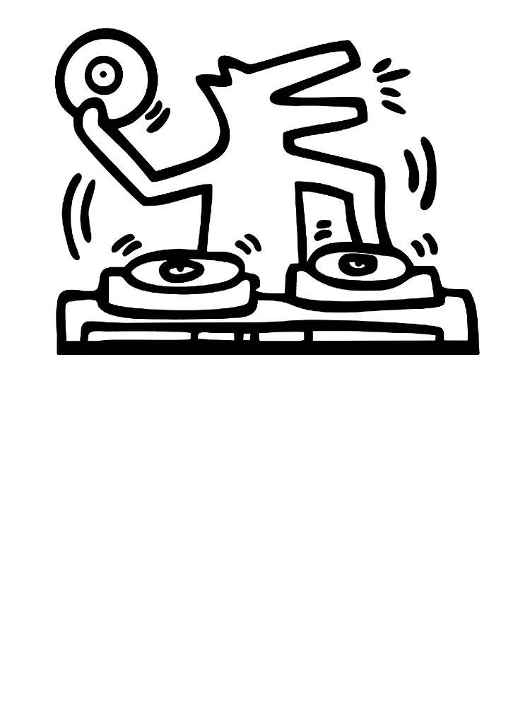 Keith Haring White Dog Dj Kids T-Shirt Unique Designed for Kids#2
