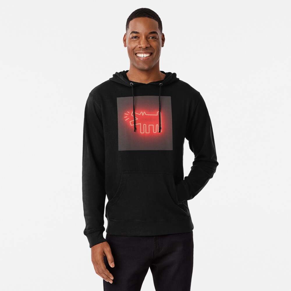 Keith Haring Hoodie, Dog Light Barking Hoodie#1