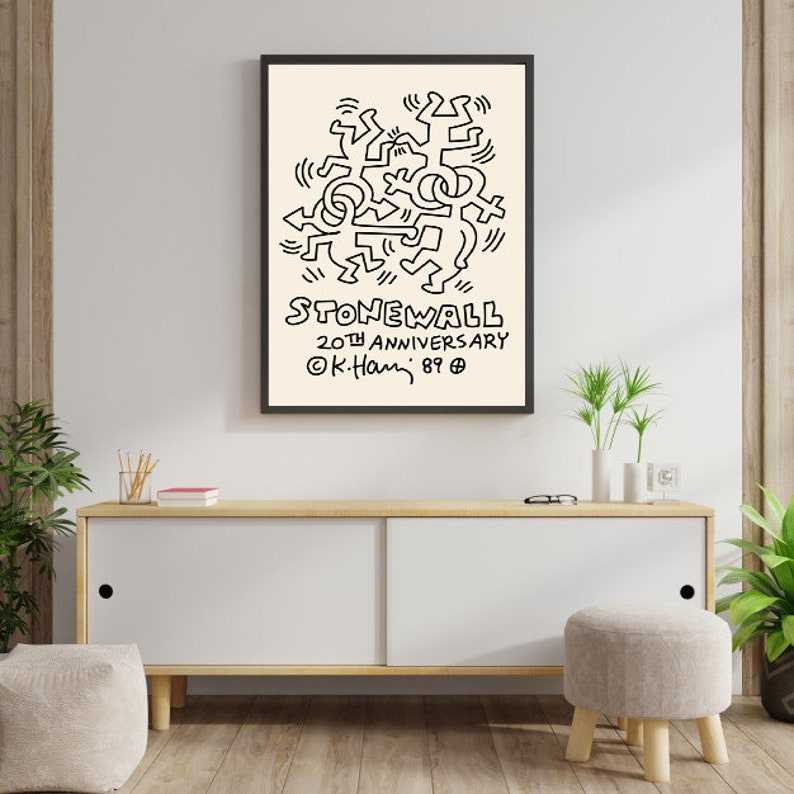 Keith Haring Poster, Keith Haring Stonewall Art Poster#5