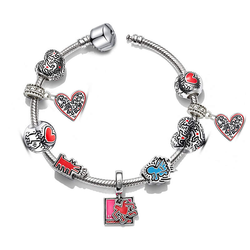 Keith Haring Glowing Love Barking Dog Bracelet Embrace Artistic Style and Expression#1