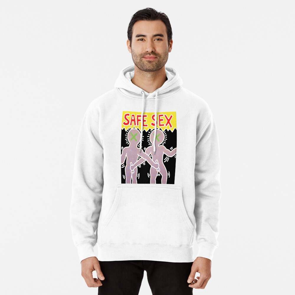 Safe Sex Haring Pullover Hoodie Highest Quality Hoodie Stylish And Comfortable#3