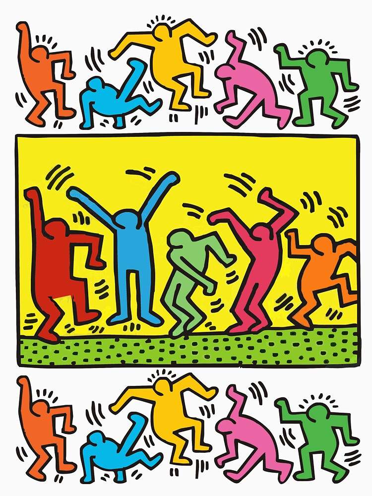 Keith Haring Hoodie, Walk But Dance Pullover Hoodie#2