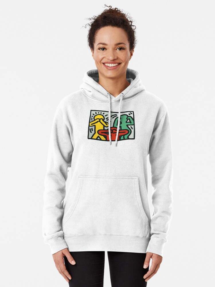 Keith Haring Hoodie, Keith Haring Close My Eye Hoodie#1
