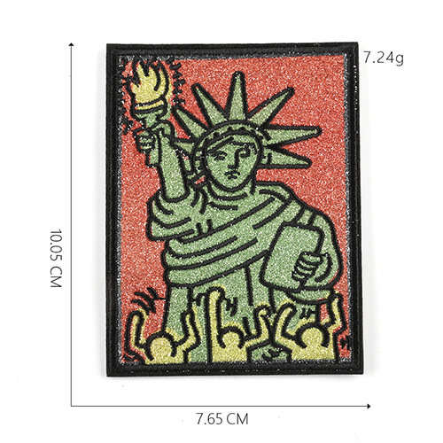 Keith Haring Freedom Art Cloth Crafts Iron-On Sewing Patch#1