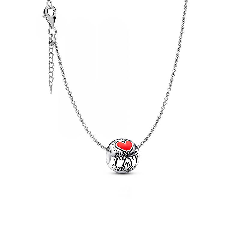 Keith Haring Holding Heart Necklace Keith Haring Necklace#1