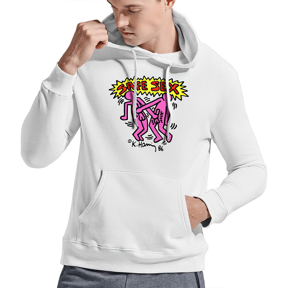 Keith Haring Shirt, Safe Sex Hoodie | keith-haring.store