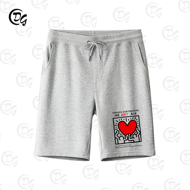 Keith Haing Holding Heart Shorts Keith Haring Shorts Comfortable and Stylish#2