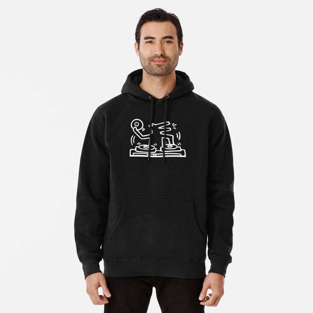 Keith Haring Hoodie, Keith Haring Enjoy N Play Pullover Hoodie#3