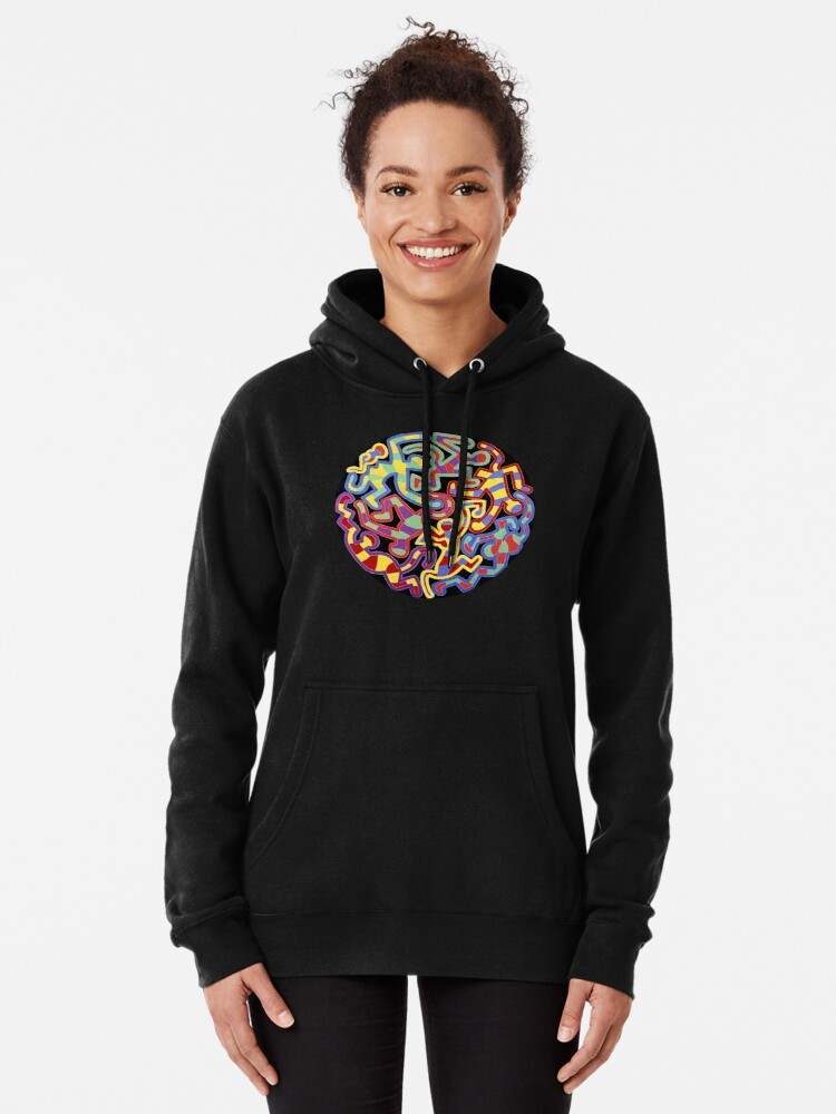 Keith Haring Hoodie, Monkey Puzzle Pullover Hoodie#1