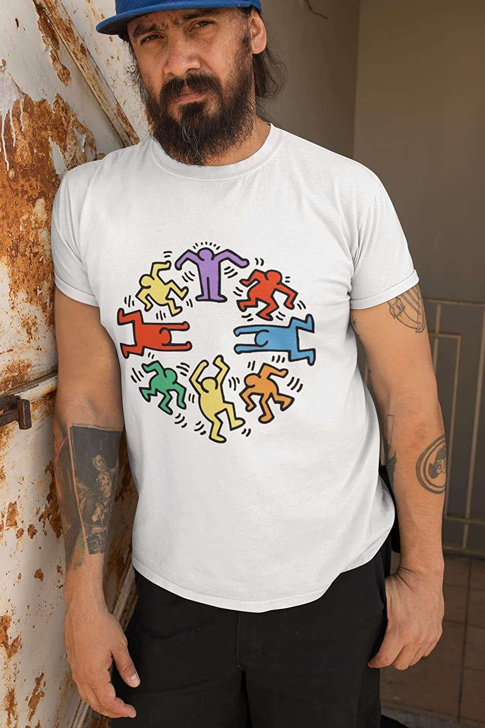 Keith Haring T shirt, Together We Can Make Circle T-Shirt#2