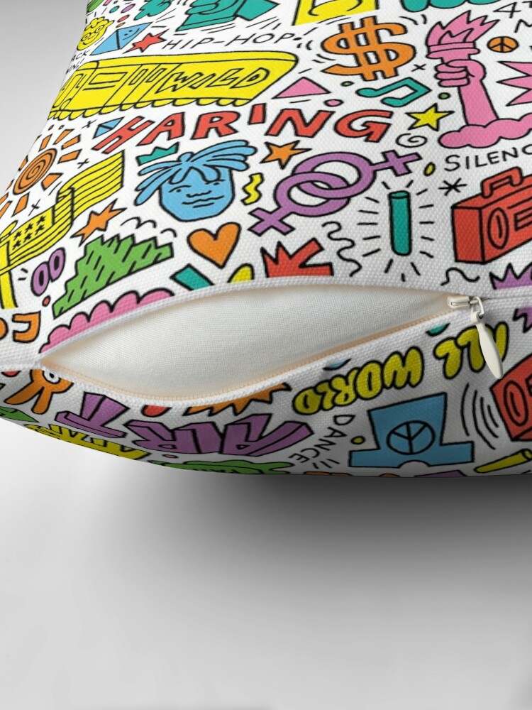 Keith Haring Pillow, NYC Crack Is Wack Pillow#2