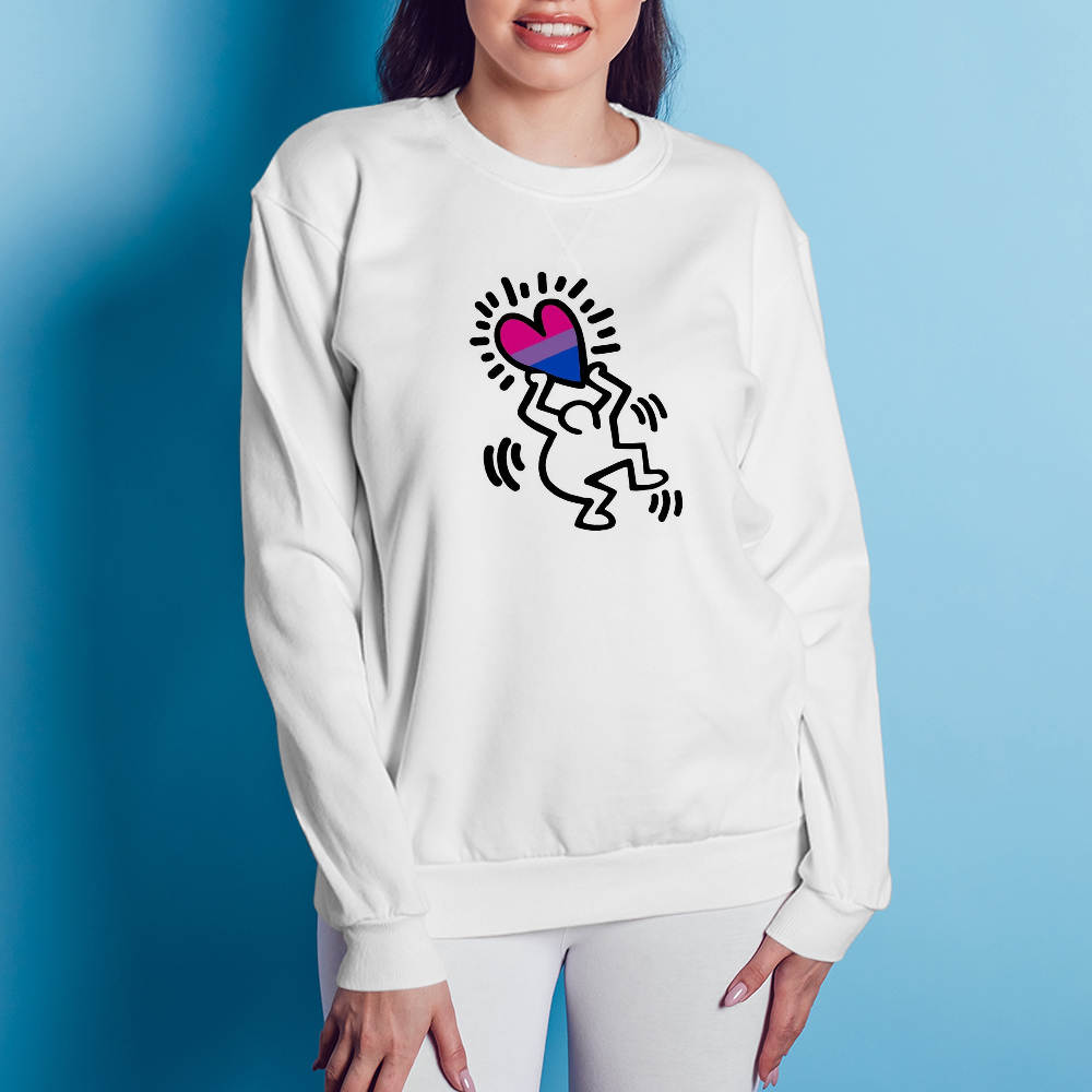 Keith haring purple sweatshirt hot sale