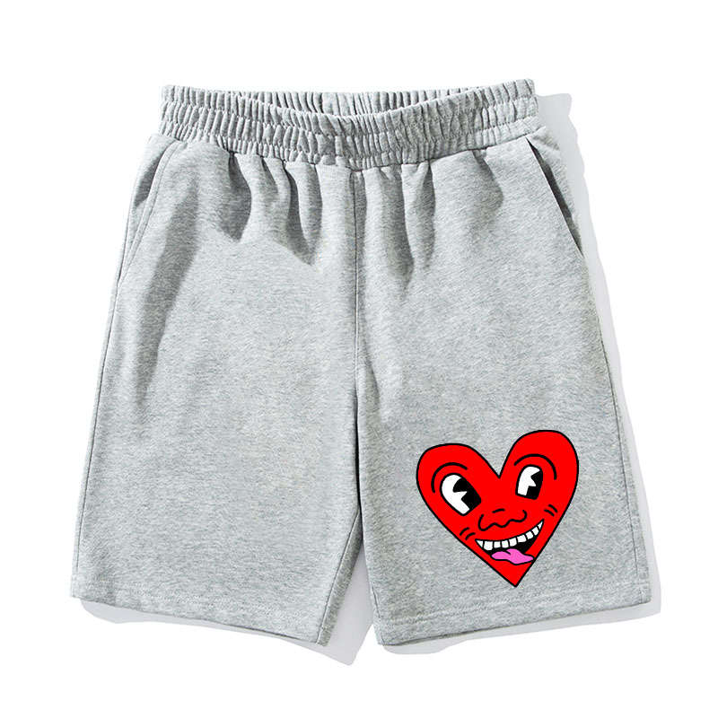 Keith Haring Funny Heart Shorts Keith Haring Shorts Comfortable and Stylish#2