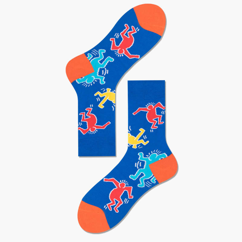Colorful Socks, Keith Haring Socks Long Socks#4