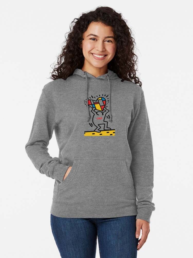 Keith Haring Hoodie, Heart Love Hoodie#1