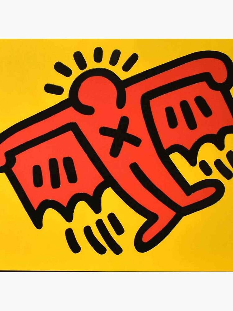 Keith Haring Pillow, Flaying Brids Pillow#3