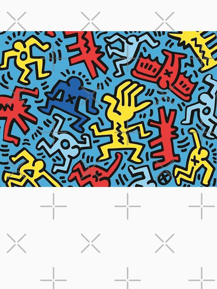 Keith Haring Hoodie, Keith Haring Blues Vibe Pullover Hoodie#2