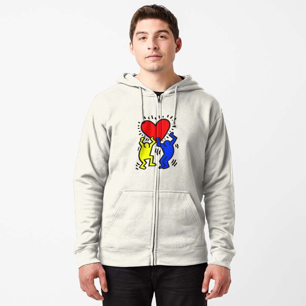 Party Love Zipped Hoodie Keith Haring Zip Up Hoodie A Unique Gift Idea#3