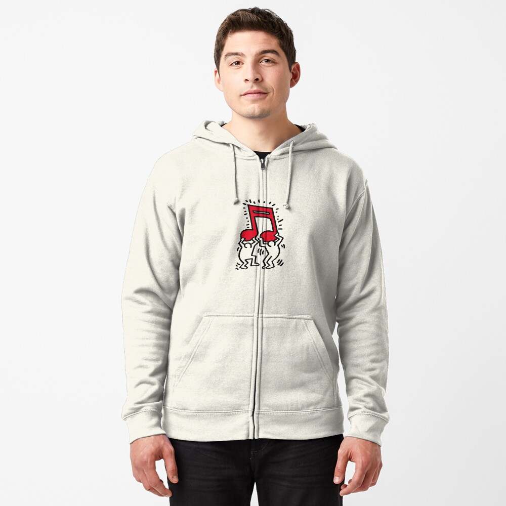 Listening Favorite Music Zip Up Hoodie Keith Haring Zip Up Hoodie A Unique Gift Idea#3