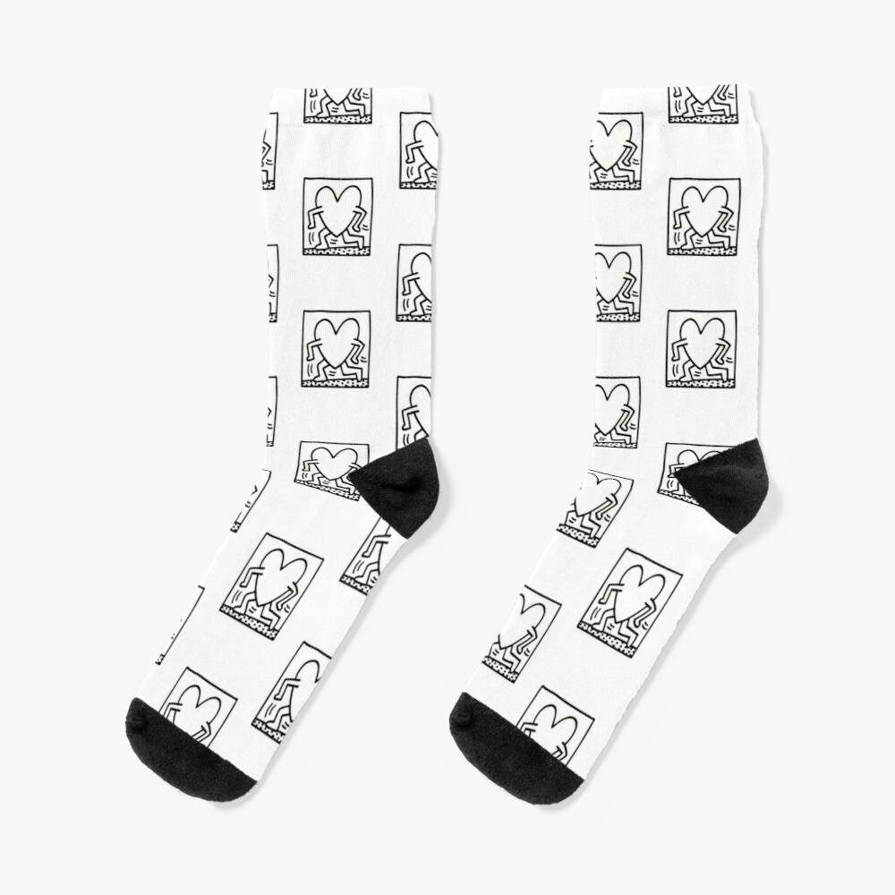 Keith Haring Socks, Running Love Socks#1