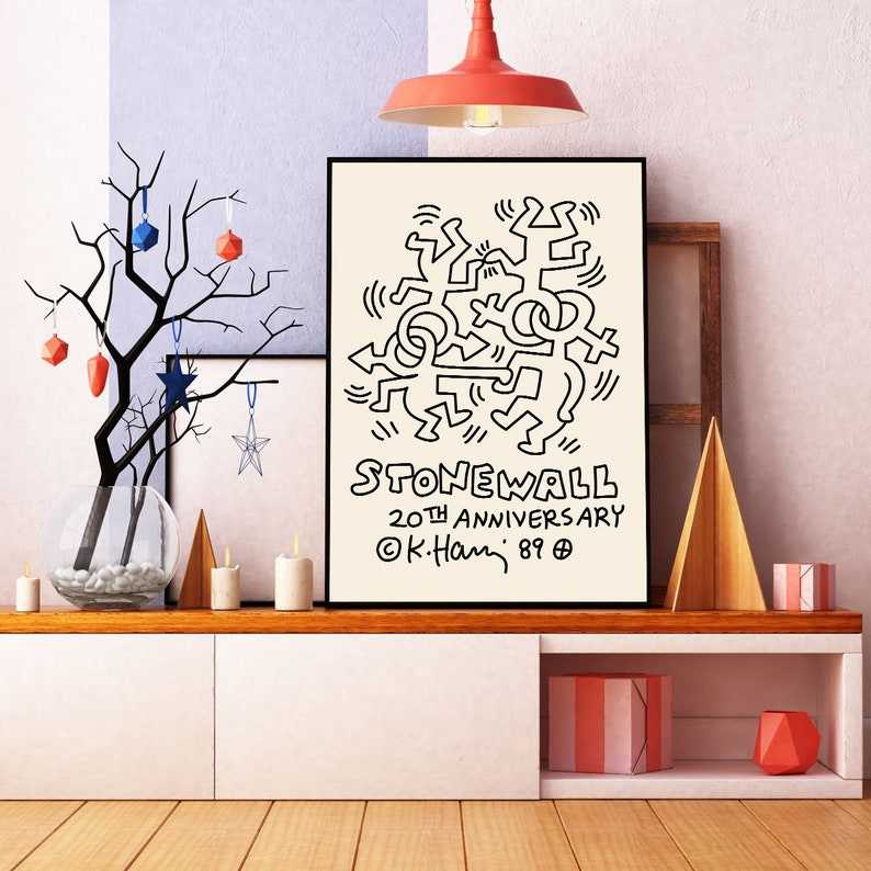 Keith Haring Poster, Keith Haring Stonewall Art Poster#2