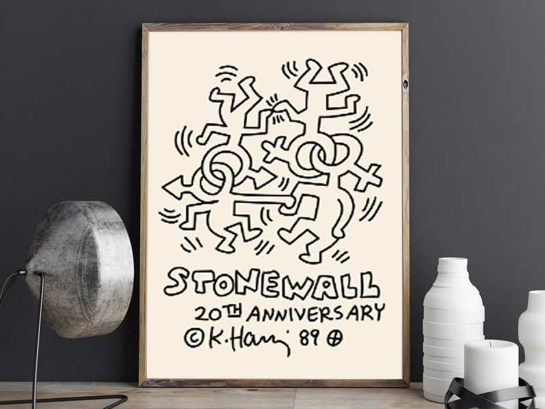 Keith Haring Poster, Keith Haring Stonewall Art Poster#3