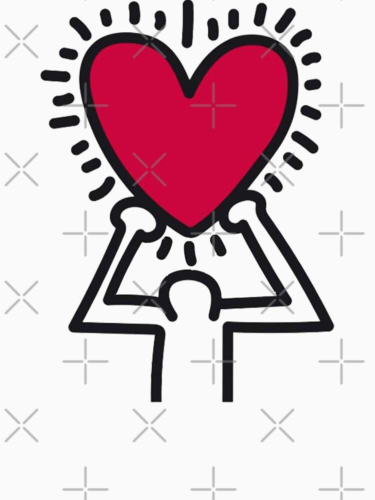 Keith Haring Hoodie, Keith Haring I Heart You Pullover Hoodie#2