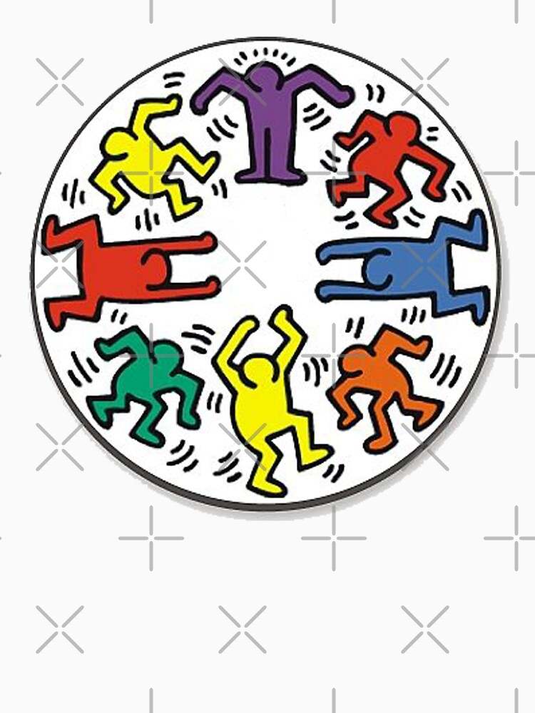 Keith Haring Hoodie, Keith Haring Circle Dance Pullover Hoodie#2