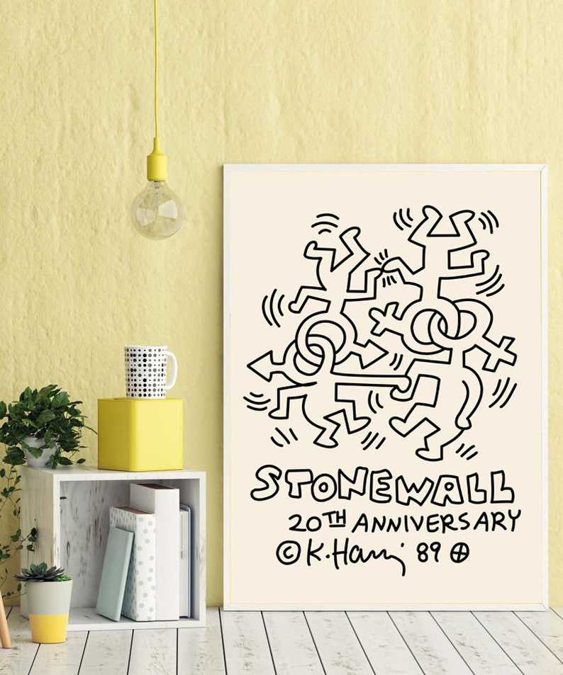 Keith Haring Poster, Keith Haring Stonewall Art Poster#6